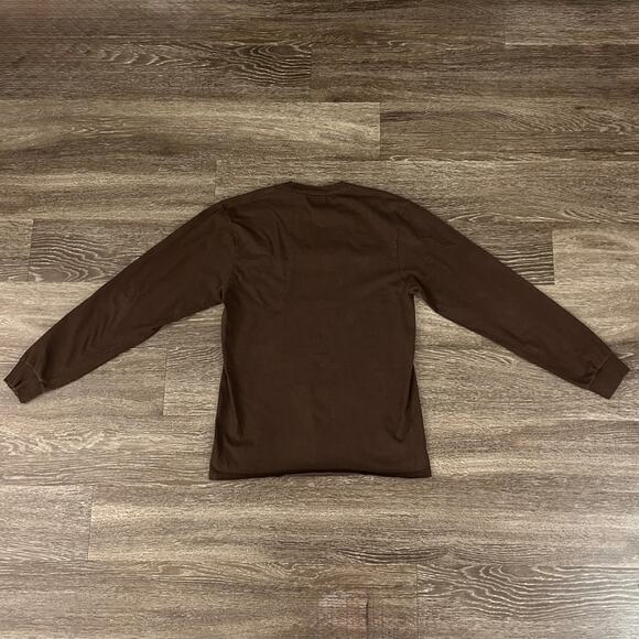 EUC Noah NYC Embroidered Rainbow Logo Brown Long Sleeve T-Shirt Sz M Streetwear - Picture 13 of 13